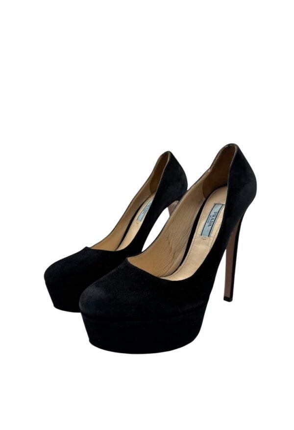 PRADA - SUEDE PLATFORM HEELS - Image 11